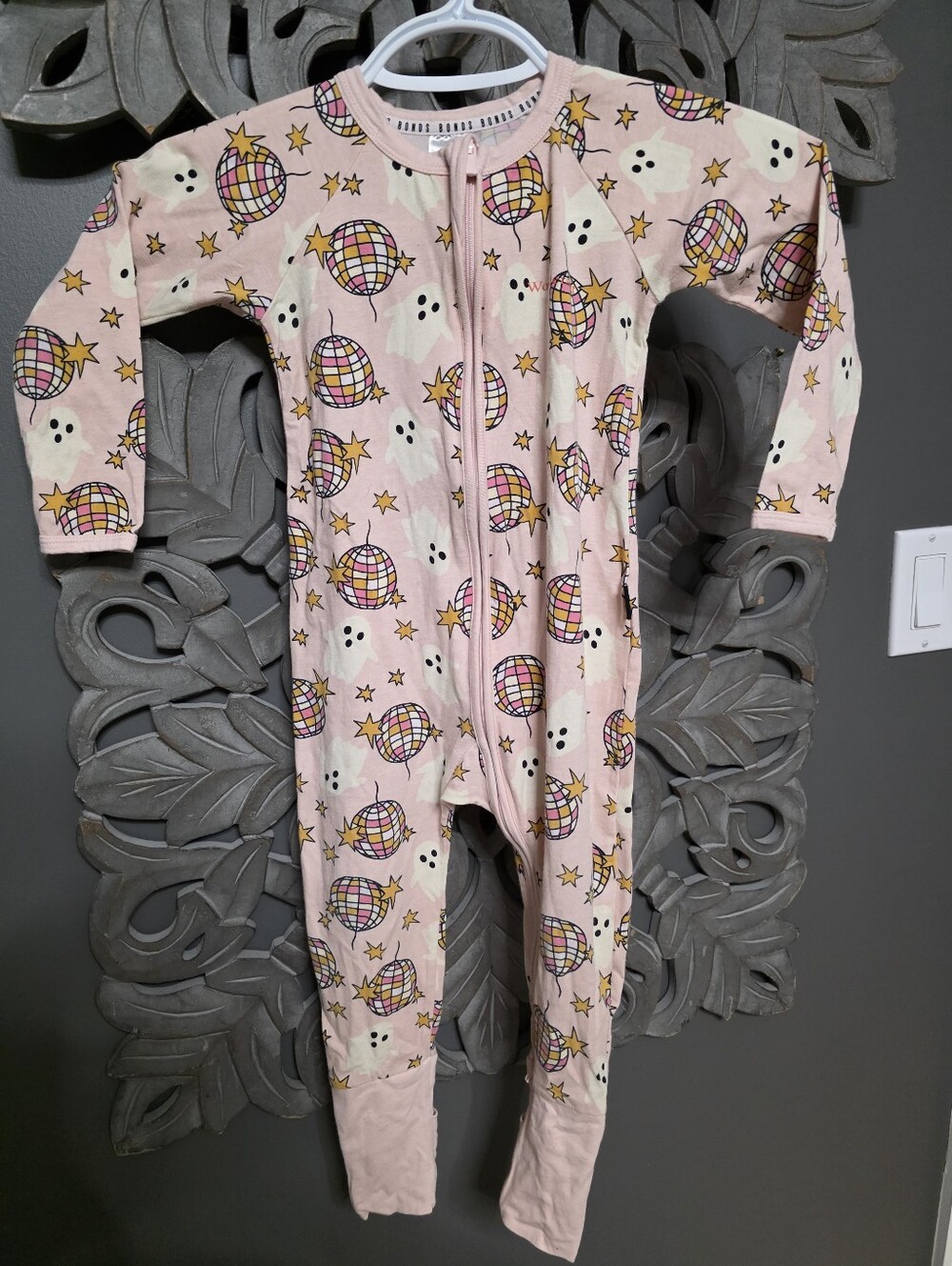 Bonds Pink Disco Ghosts Wondersuit